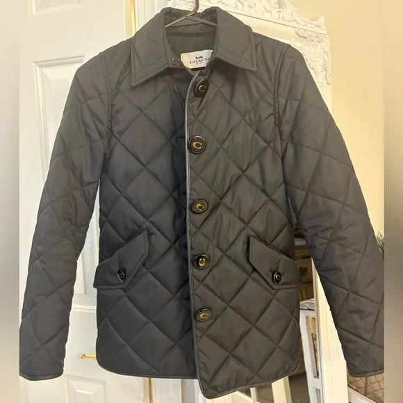 Coach women Quilted black Jacket - Picture 1 of 11